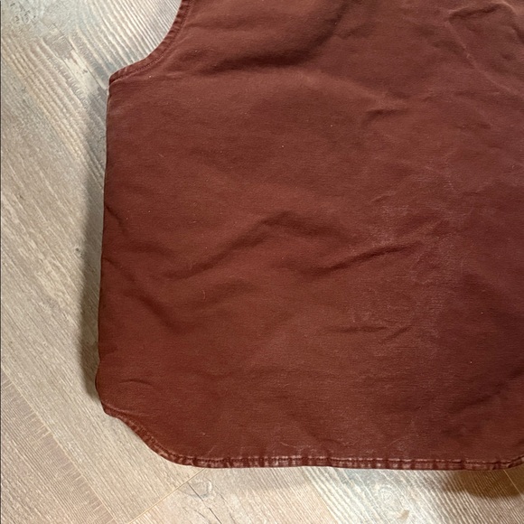 Vintage Carhartt Workwear Men's Rust Brown Clay Lined Vest - Picture 13 of 14
